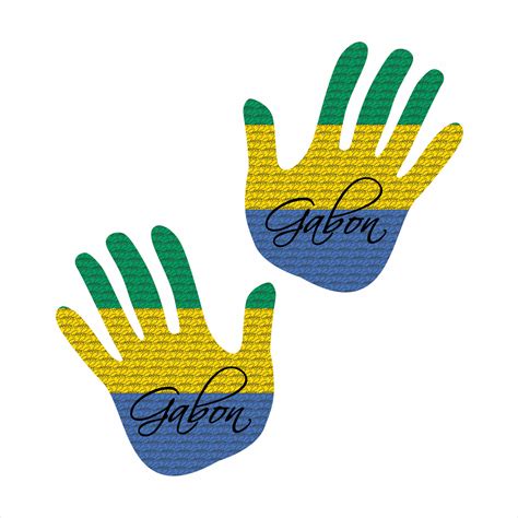 gabon flag hand vector 24053462 Vector Art at Vecteezy