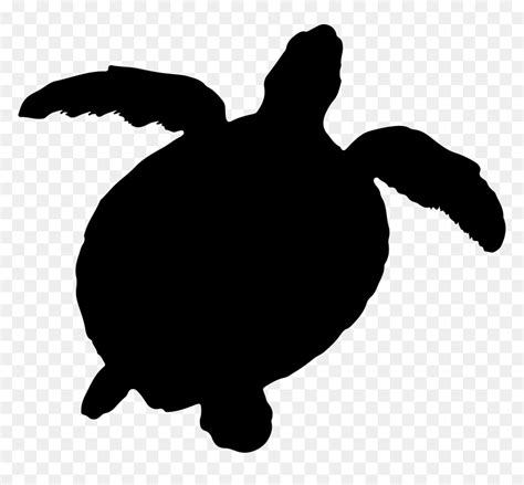 Tortoise Vector Silhouette - Sea Turtle Silhouette Png, Transparent Png ...