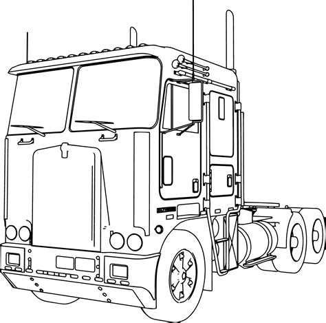 Truck And Trailer Coloring Pages at GetColorings.com | Free printable ...