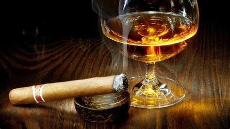 Brown Burt Cigar And Glass With Rhum Hd Wallpaper Wallpaper Flare