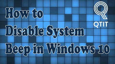 How To Disable System Beep In Windows Youtube