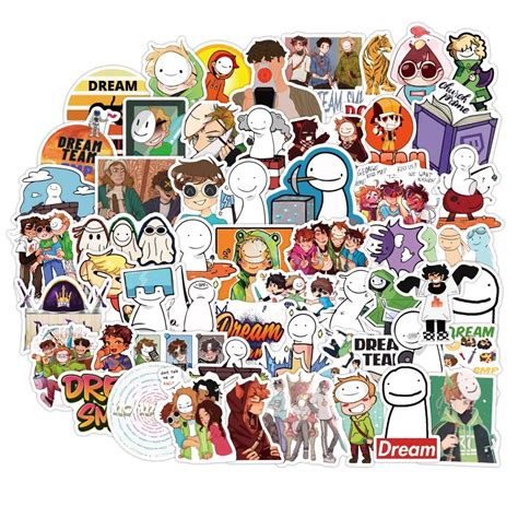 50100pcs Dream Smp Stickers Aesthetic Cartoon Anime Graffiti Suitcase