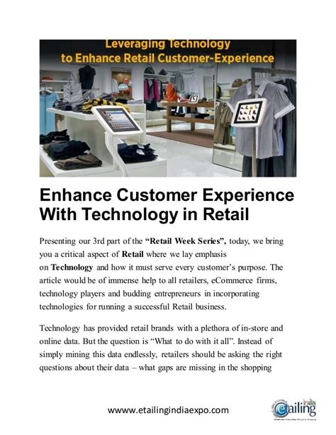 Enhance Customer Experience With Technology In Retail