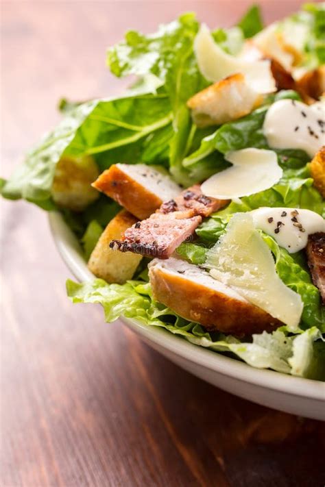 Traditional Caesar Salad Stock Photo Image Of Dinner 43040324