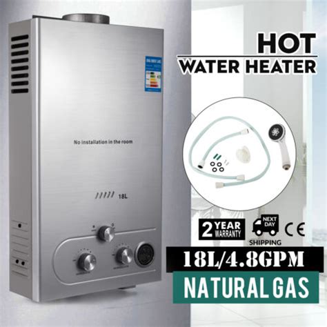 18L Tankless Natural Propane Gas Hot Water Heater 5 GPM Instant Boiler Shower EBay