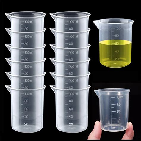 Clear Plastic Graduated Measuring Cup For Baking Beaker Liquid Measure