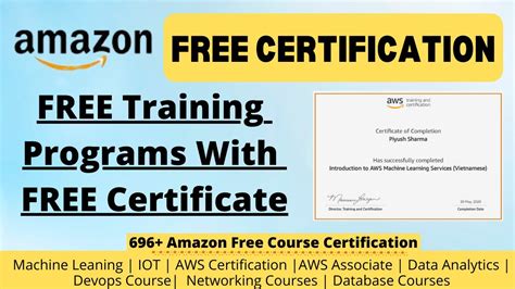 Amazon Free Certificate Course 2020 Aws Certification Training In 5