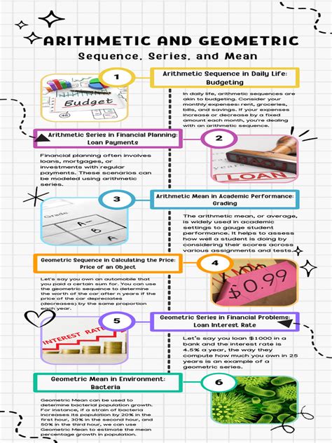 Arithmetic and Geometric Sequence Series and Mean | PDF | Interest | Mean