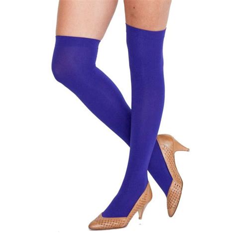 Blue Over The Knee Socks Support Custom And Private Label Kaite Socks