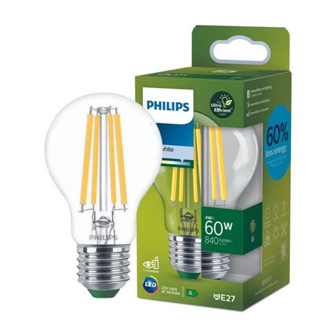 Philips LED Lampe E27 Birne A60 4W 840lm 4000K Ersetzt 60W Philips