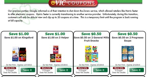 Harris Teeter e-VIC Coupons Are BACK! - The Coupon Challenge