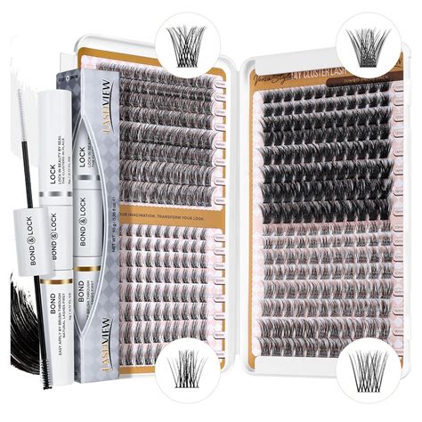 Amazon LASHVIEW Lash Clusters Kit D Curl Eyelash Extension