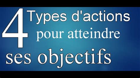 Atteindre Ses Objectifs Les Types D Actions Que Vous Pouvez Prendre