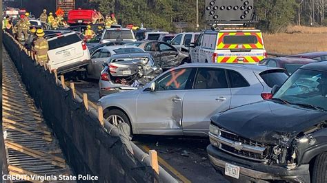 Virginia Pile Up Ice And Fog Contributed To 69 Car Accident On I 64 In