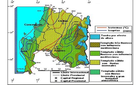 Mapa Clim Tico De La Regi N Del Biob O Tomado De B Rgel