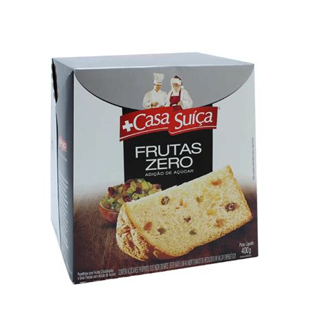 Panettone Casa Suiça Frutas Zero 400g Super Adega