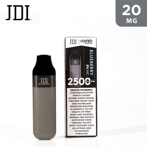 Buy JDI Romio March 2 Nicotine 20 Mg Vape Blueberry 2500 Puffs