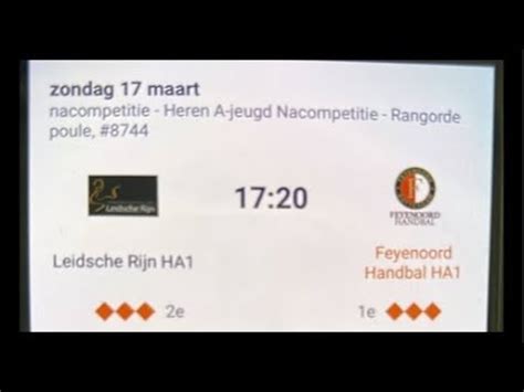 Leidsche Rijn Ha Feyenoord Handbal Ha Youtube