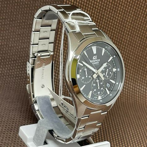 Casio Edifice EFV 630D 1A Simple Black Analog Chronograph Men S Sporty