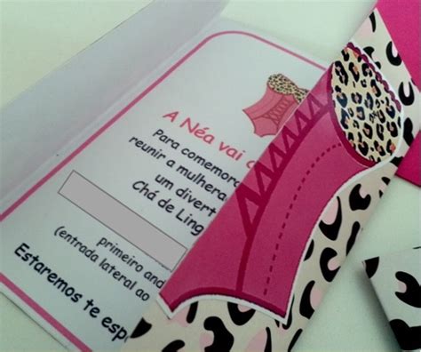Convite Chá de Lingerie cm x cm Elo Produtos Especiais