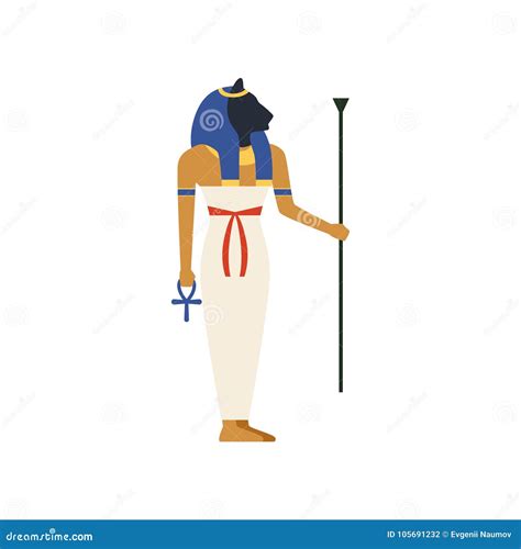 Maat, The Goddess Of Justice Of Ancient Egypt Vector Illustration Stock ...