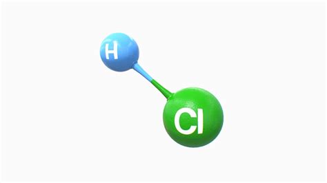 3d Model Of Hydrochloric Acid