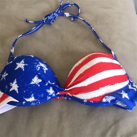 Xhilaration Swim American Flag Bikini Top Poshmark