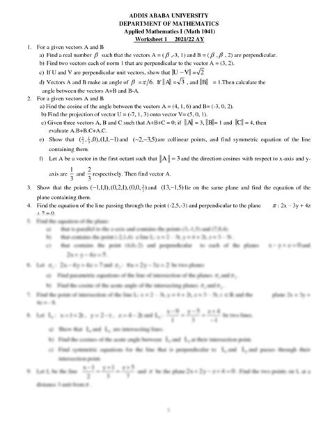 Solution Worksheet I Applied Mathematics I Studypool Worksheets