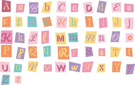 Scrapbook Letters Vector Art, Icons, and Graphics for Free Download