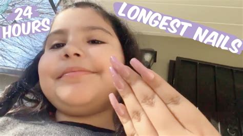 24 Hour Challenge With The Longest Nails Ever Youtube