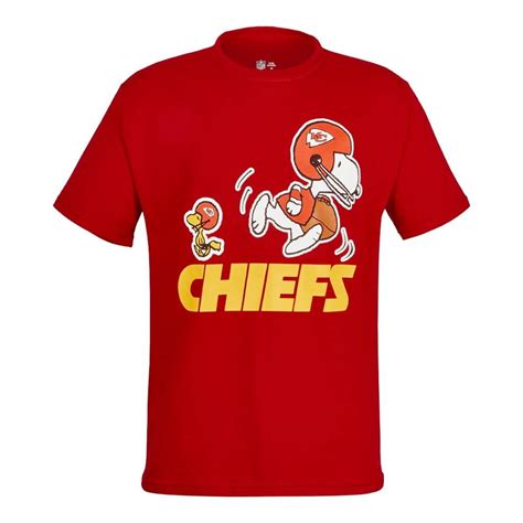 Playera NFL PEANUTS Talla M Con Estampado Snoopy Y Woodstock Chiefs