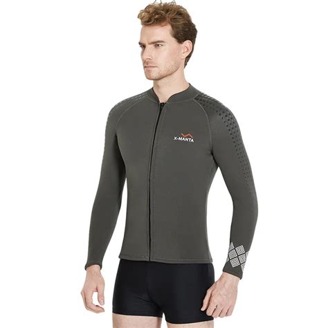 Men S 3mm Wetsuits Jacket Long Sleeve Neoprene Wetsuits Top 1 5mm