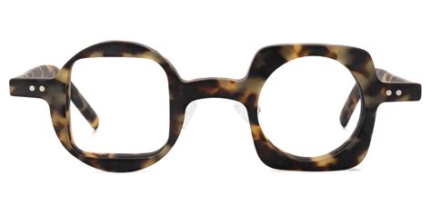 Aidan Geometric Tortoise Eyeglasses Vooglam