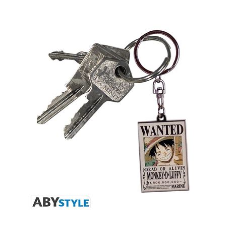 One Piece Porte Clef En M Tal Wanted Luffy