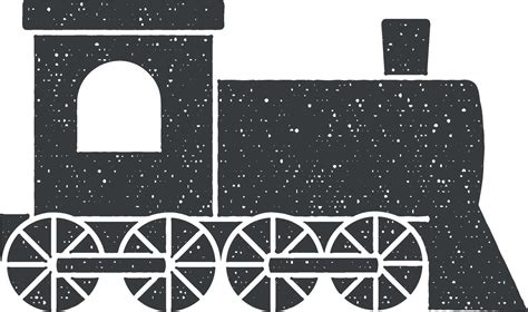 Steam Locomotive Vector Icon Illustration With Stamp Effect 38035739 Vector Art At Vecteezy