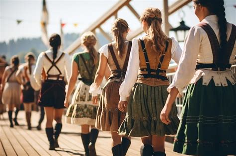 Premium AI Image | Handcrafted Elegance Traditional Bavarian Clothing