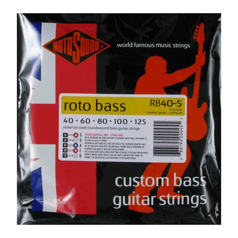 Rotosound Rb40 5 Roto Bass 5 String Bass Strings New Ebay