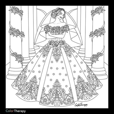 Coloring Pages Of Wedding Dresses