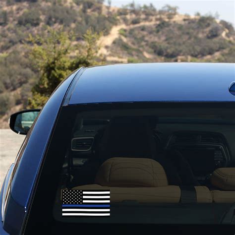 American Flag Blue Stripe Vinyl Sticker – Around The Town Signs