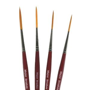 Major Brushes Rigger Paint Brush Set of 4 Sizes - Etsy