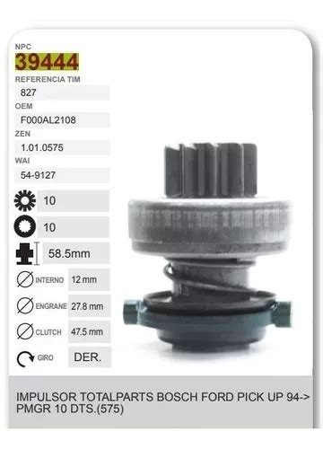 Bendix Impulsor De Marcha Bosch Ford F150 94 95 96