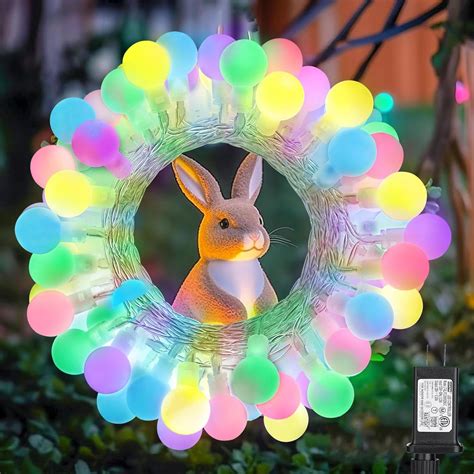 Led Globe String Lights 33ft 100 Led Connectable Easter String Lights