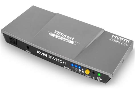 Tesmart Hdmi Kvm Switch 2 Ports 2 In 1 Out Support 4k 3840216060hz