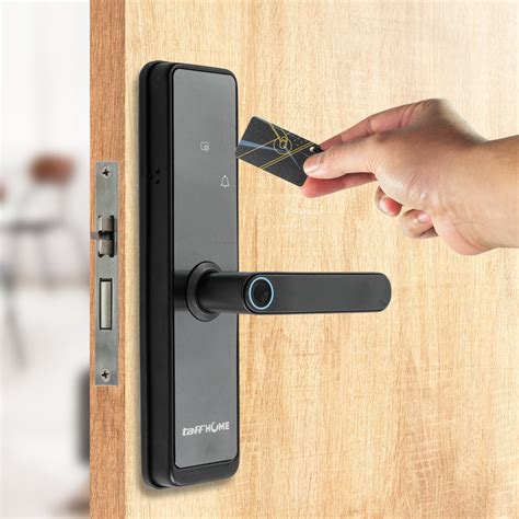 Taffhome Smart Door Lock Password Fingerprint Card H Xg Black