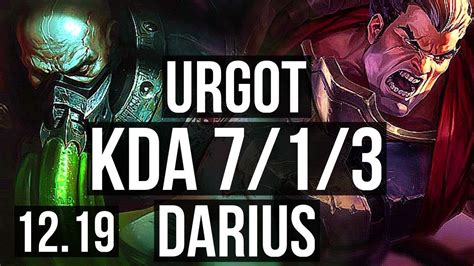 URGOT Vs DARIUS TOP Rank 5 Urgot 7 1 3 Godlike 300 Games TR