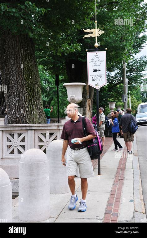 The Freedom Trail walking tour, Boston, Massachusetts, USA Stock Photo ...