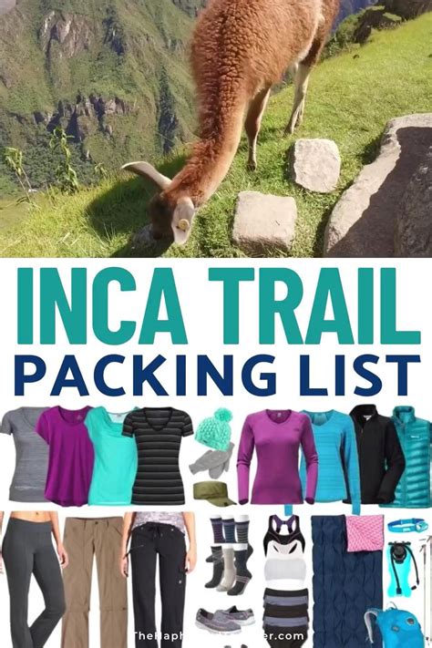 Inca Trail Packing List For Women Inca Trail Hike To Machu Picchu Peru