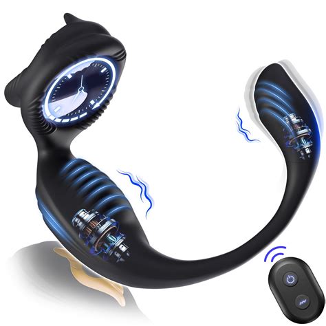 KERERO Vibrating Penis Ring Vibrator 7 Vibration Male Sex Toys For Men Anal Vibrator With Bullet