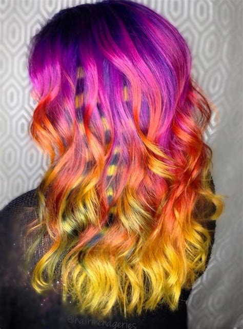 50 Bold Pastel And Neon Hair Colors In Balayage And Ombre Neon Hair Color Neon Hair Dyed Hair