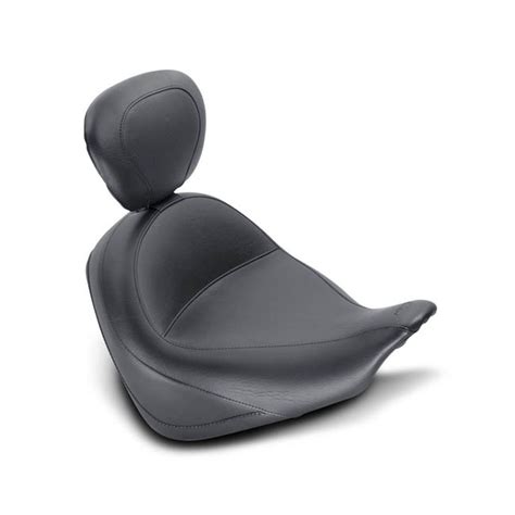 Wide Touring Solo Seat Plain W Driver Backrest Black 10 20 VT1300CX